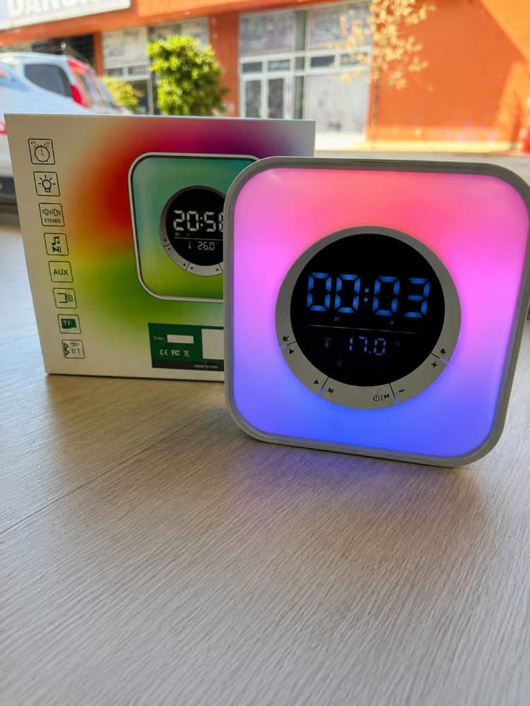 Parlante Reloj Bluetooth LED Multifucion